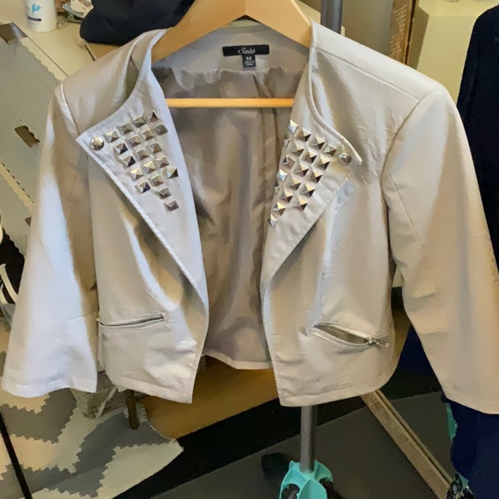 Grey Moto Jacket